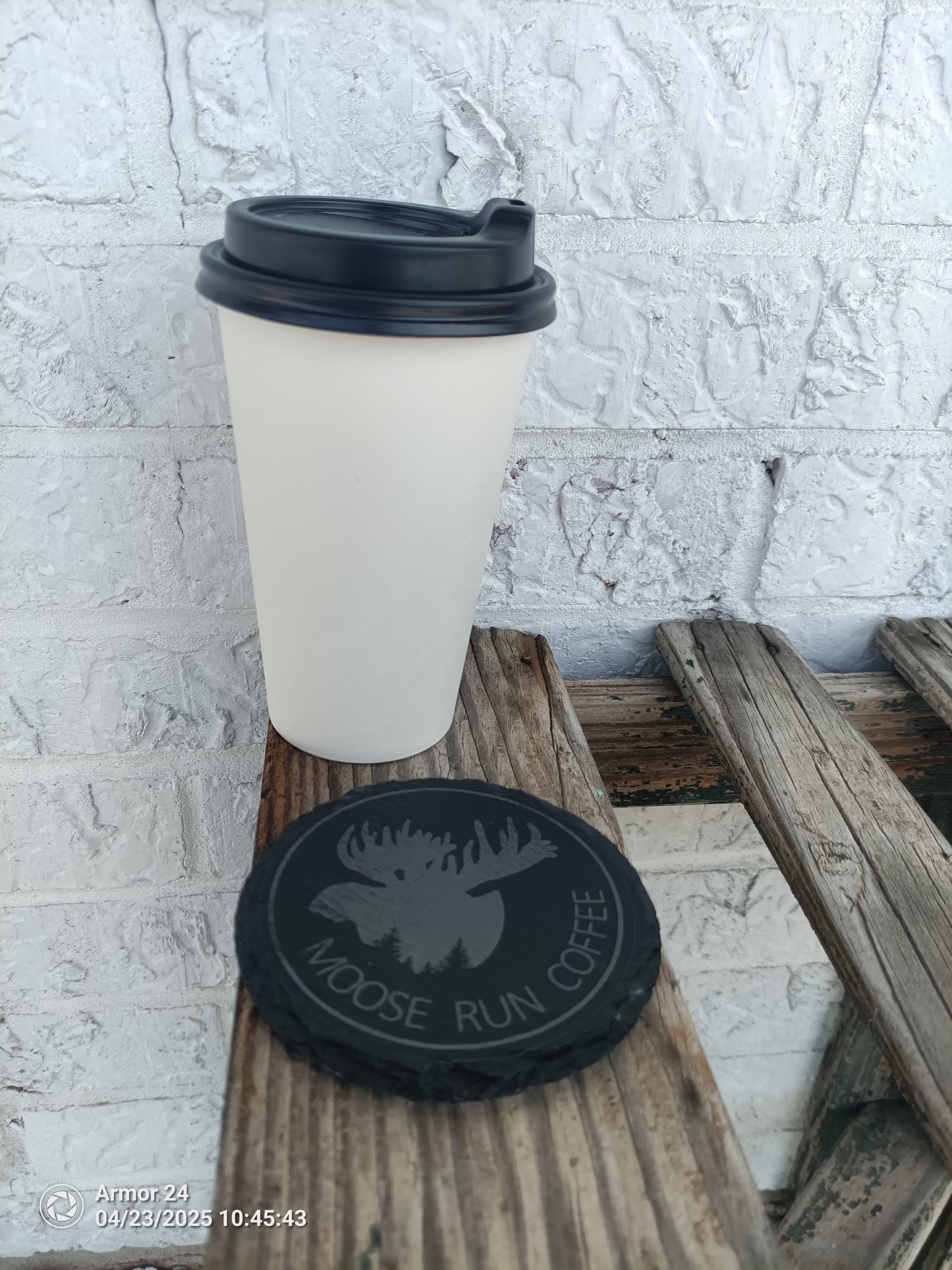 Moose Run Slate Coffee Coaster